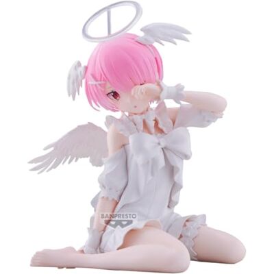 Banpresto Ram Sweet Angel Ver. Re:Zero Starting Life In Another World Relax Time 13 cm PZ71287P veelkleurig verzamelfiguur ideaal voor anime-fans Banpresto Ram Sweet Angel Ver. Re:Zero Starting Life In Another World Relax Time 13 cm PZ71287P veelkleurig verzamelfiguur ideaal voor anime-fans