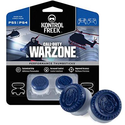 KontrolFreek Call of Duty: Warzone Performance Thumbsticks voor PlayStation 4 (PS4) en PlayStation 5 (PS5) 2 met verhoging, hybriden blauw/grijs KontrolFreek Call of Duty: Warzone Performance Thumbsticks voor PlayStation 4 (PS4) en PlayStation 5 (PS5) 2 met verhoging, hybriden blauw/grijs
