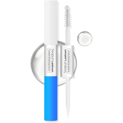 Seapuri Lashrum Wimpergroeiserum met cafeïne, peptiden en biotine voor langere en vollere wimpers, dubbele borstel voor nauwkeurig aanbrengen Seapuri Lashrum Wimpergroeiserum met cafeïne, peptiden en biotine voor langere en vollere wimpers, dubbele borstel voor nauwkeurig aanbrengen