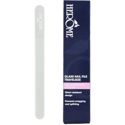 Herome Glazen Nagelvijl Glasvijl Reisformaat Glass Nail File Travelsize Voorkomt Splijten en Haakjes Hoogwaardig gehard glas, voorkomt splijten, verzegelt de nagelrand, met beschermhoes Herome Glazen Nagelvijl Glasvijl Reisformaat Glass Nail File Travelsize Voorkomt Splijten en Haakjes Hoogwaardig gehard glas, voorkomt splijten, verzegelt de nagelrand, met beschermhoes