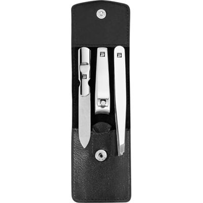 ZWILLING Classic Inox 3-delig etui van rundleer, zwart ZWILLING Classic Inox 3-delig etui van rundleer, zwart