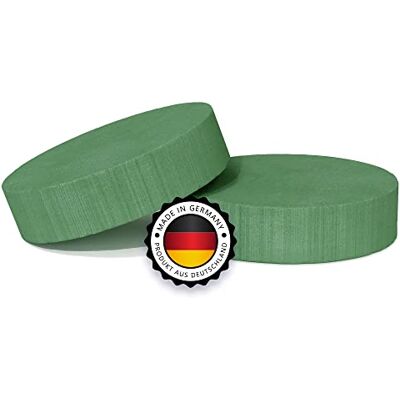 ELES VIDA Set van 2 ronde bloemenmassaringen 16 x 3,5 cm Steekschuim Taarten voor bloemstukken In elkaar grijpende spons voor feesten, auto's, bruiloften, geschenken Gemaakt ELES VIDA Set van 2 ronde bloemenmassaringen 16 x 3,5 cm Steekschuim Taarten voor bloemstukken In elkaar grijpende spons voor feesten, auto's, bruiloften, geschenken Gemaakt