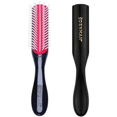 Denman Curly Hair Brush D14 (Black) 5 Row Styling Brush for Detangling, Separating, Shaping and Defining Curls, Fringes & Bangs For Women and Men Denman Curly Hair Brush D14 (Black) 5 Row Styling Brush for Detangling, Separating, Shaping and Defining Curls, Fringes & Bangs For Women and Men