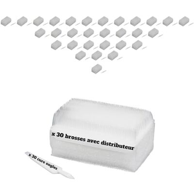 TOBANI Steriele chirurgische borstel + nagelreiniger 30 stuks medische schuurborstels spons en zachte borstelharen eenmalig gebruik hygiëne voor handen, nagels en sensorische therapie incl TOBANI Steriele chirurgische borstel + nagelreiniger 30 stuks medische schuurborstels spons en zachte borstelharen eenmalig gebruik hygiëne voor handen, nagels en sensorische therapie incl