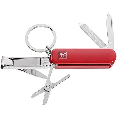 ZWILLING Klassiek Inox Glanzend Roestvrij Staal Manicure Pedicure Multi-Tool, 60 mm Lengte, Rood ZWILLING Klassiek Inox Glanzend Roestvrij Staal Manicure Pedicure Multi-Tool, 60 mm Lengte, Rood