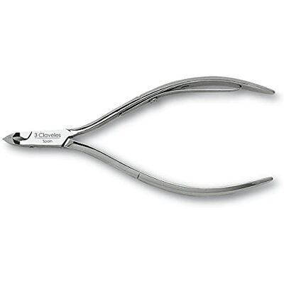 3 Claveles Nagelriemtang 11,5 cm met 3 mm gesneden uitloop van vernikkeld gesmeed koolstofstaal voor het snijden of verwijderen van nagelriemen op handen en voeten 46 g 3 Claveles Nagelriemtang 11,5 cm met 3 mm gesneden uitloop van vernikkeld gesmeed koolstofstaal voor het snijden of verwijderen van nagelriemen op handen en voeten 46 g