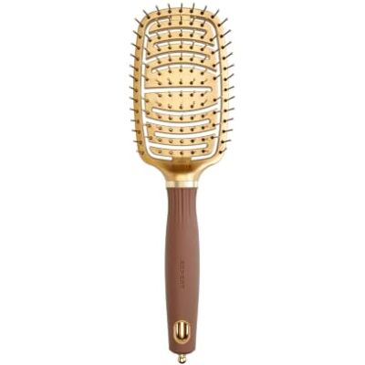 Olivia Garden Expert Care Flex Nylon Bristles Gold & Brown Olivia Garden Expert Care Flex Nylon Bristles Gold & Brown