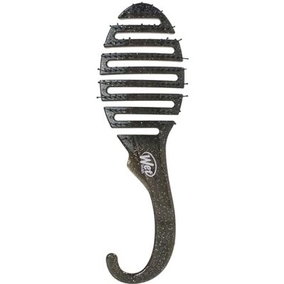 Wet Brush Shower Detangler, Prevents Breakage, Black Glitter Ultra Soft IntelliFlex Bristles Prevent Breakage and Split Ends, Gentle on All Hair Types, Black Glitter Finish Wet Brush Shower Detangler, Prevents Breakage, Black Glitter Ultra Soft IntelliFlex Bristles Prevent Breakage and Split Ends, Gentle on All Hair Types, Black Glitter Finish