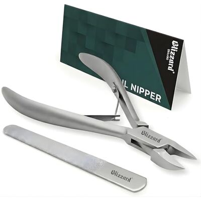 Blizzard Nageltang voor ingegroeide en dikke nagels – professionele nagelknipper van roestvrij staal – senioren en mannen – ideaal voor pedicure en voetverzorging – podologische kwaliteit – 13 cm Blizzard Nageltang voor ingegroeide en dikke nagels – professionele nagelknipper van roestvrij staal – senioren en mannen – ideaal voor pedicure en voetverzorging – podologische kwaliteit – 13 cm