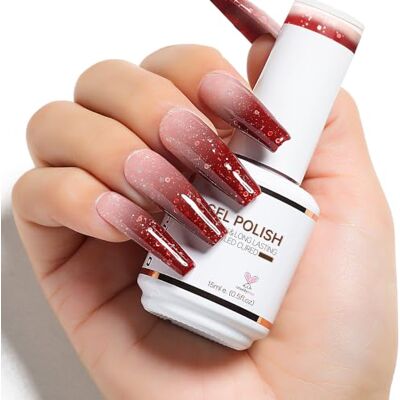Nicedeco 15 ml gelnagellak, temperatuurverandering, UV/LED, voor manicure en pedicure, voor professioneel gebruik, duurzaam en eenvoudig aan te brengen, 03 Nicedeco 15 ml gelnagellak, temperatuurverandering, UV/LED, voor manicure en pedicure, voor professioneel gebruik, duurzaam en eenvoudig aan te brengen, 03