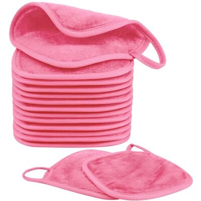 Nineigh 15 stuks microvezeldoeken voor het gezicht, herbruikbaar, ultrazacht, voor reiniging en reiniging, voor dagelijks gebruik en reizen, roze, 15 x 15 cm Nineigh 15 stuks microvezeldoeken voor het gezicht, herbruikbaar, ultrazacht, voor reiniging en reiniging, voor dagelijks gebruik en reizen, roze, 15 x 15 cm