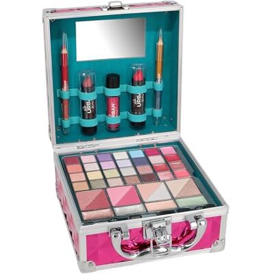 Love Urban Beauty Veganistische make-upcadeauset met Exotic Vibes-etui, 49-delig, complete make-upset voor beginners: kwasten, oogschaduwpalet, blush Love Urban Beauty Veganistische make-upcadeauset met Exotic Vibes-etui, 49-delig, complete make-upset voor beginners: kwasten, oogschaduwpalet, blush