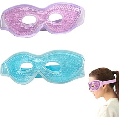 DAWRIS 2 stuks verkoelende oogmaskers In gel Warm Herbruikbaar Voor donkere kringen, zwellingen en vermoeidheid van de ogen DAWRIS 2 stuks verkoelende oogmaskers In gel Warm Herbruikbaar Voor donkere kringen, zwellingen en vermoeidheid van de ogen