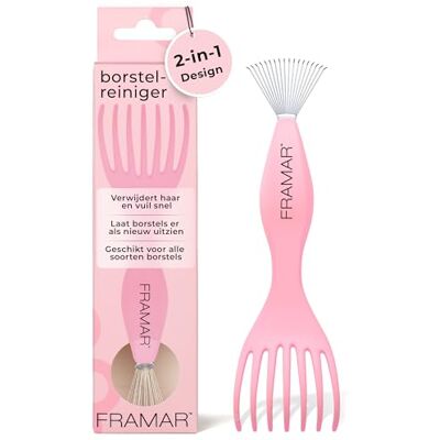FRAMAR Premium Haarborstel Reinigingstool Haarborstelreiniger, Borstelreiniger voor alle haartypes, Kamreiniger 2-in-1 Ontwerp verwijdert haar en direct ophopen Roze, FRAMAR Premium Haarborstel Reinigingstool Haarborstelreiniger, Borstelreiniger voor alle haartypes, Kamreiniger 2-in-1 Ontwerp verwijdert haar en direct ophopen Roze,