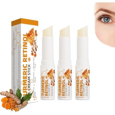 YOENBG Kurkuma balsem tegen wallen onder de ogen, anti-aging crème, retinol oogcontourpotlood, wallen onder de ogen, hydraterende oogstick tegen wallen en donkere kringen YOENBG Kurkuma balsem tegen wallen onder de ogen, anti-aging crème, retinol oogcontourpotlood, wallen onder de ogen, hydraterende oogstick tegen wallen en donkere kringen