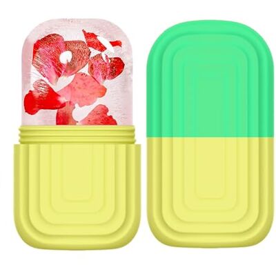 JOYOYAMA Ice Roller voor gezicht en ogen, ijsroller van siliconen, verzorgingsgereedschap tegen donkere kringen en gezichtsmassage, herbruikbaar Gua Sha voor vermindering van zwellingen, hydratatie, cadeau JOYOYAMA Ice Roller voor gezicht en ogen, ijsroller van siliconen, verzorgingsgereedschap tegen donkere kringen en gezichtsmassage, herbruikbaar Gua Sha voor vermindering van zwellingen, hydratatie, cadeau