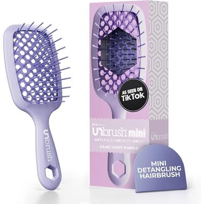 FHI Heat UNbrush Mini-ontwarrende borstel voor pijnloos borstelen op alle natte of droge haartypes, duurzame antistatische Duoflex-borstelharen, lichte handgreep, lila paars DuoFlex Anti-Static Bristles, Reduces Breakage, Vented Cushion, All Hair Types, FHI Heat UNbrush Mini-ontwarrende borstel voor pijnloos borstelen op alle natte of droge haartypes, duurzame antistatische Duoflex-borstelharen, lichte handgreep, lila paars DuoFlex Anti-Static Bristles, Reduces Breakage, Vented Cushion, All Hair Types,