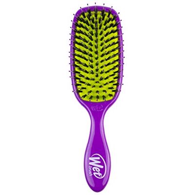 Wet Brush Shine Enhancer, IntelliFlex and Boar Bristles, Paars Soft IntelliFlex and Natural Boar Bristles Distribute Hair Natural Oils for Added Shine, Gentle Detangling, Alle Soorten Wet Brush Shine Enhancer, IntelliFlex and Boar Bristles, Paars Soft IntelliFlex and Natural Boar Bristles Distribute Hair Natural Oils for Added Shine, Gentle Detangling, Alle Soorten