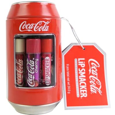 Lip Smacker Coca-Cola blikjescollectie lippenbalsemset met verschillende geuren zoet cadeau in klassiek blikje om te verzamelen 6-delige geschenkverpakking Lip Smacker Coca-Cola blikjescollectie lippenbalsemset met verschillende geuren zoet cadeau in klassiek blikje om te verzamelen 6-delige geschenkverpakking