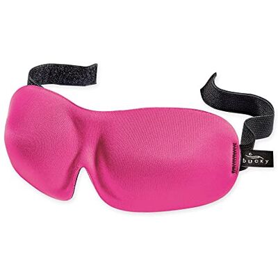 Bucky No Pressure Oogmasker, felroze, één maat, 40 flitsen, geen druk, voor reizen en slapen Bucky No Pressure Oogmasker, felroze, één maat, 40 flitsen, geen druk, voor reizen en slapen