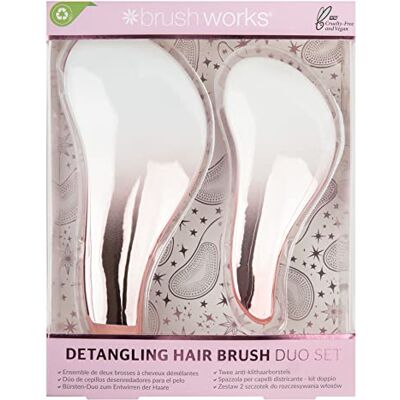 Brushworks Ontwarrende haarborstel Duo Set Brushworks Ontwarrende haarborstel Duo Set
