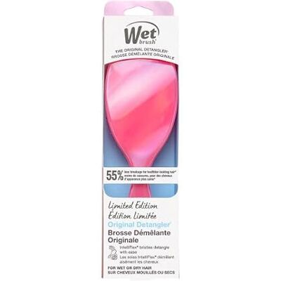 Wet Brush Original Detangler Hairbrush, Prismatic Glow, Holographic Pink Ultra-Soft IntelliFlex Bristles Gently Glide Through Tangles, Reduces Hair Breakage and Damage, Works on Wet and Dry Hair Wet Brush Original Detangler Hairbrush, Prismatic Glow, Holographic Pink Ultra-Soft IntelliFlex Bristles Gently Glide Through Tangles, Reduces Hair Breakage and Damage, Works on Wet and Dry Hair