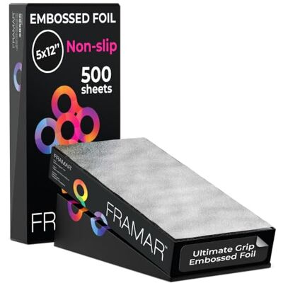 FRAMAR Aluminium kapperspapier, eenhoorn, professionele kappersaccessoires, professionele kappersaccessoires, kapperspapier, professioneel kappersmateriaal, kappersproduct (zilver, 5 x 12 cm) FRAMAR Aluminium kapperspapier, eenhoorn, professionele kappersaccessoires, professionele kappersaccessoires, kapperspapier, professioneel kappersmateriaal, kappersproduct (zilver, 5 x 12 cm)