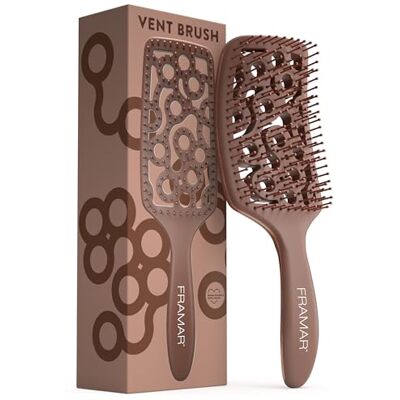 FRAMAR Professionele Natte Haarborstel Geventileerde Haarborstel voor Vrouwen, Gebogen Ontklitborstel Natte Haarborstel Gebogen Haarborstel voor Vrouwen met zachte borstelharen (Chocolate) FRAMAR Professionele Natte Haarborstel Geventileerde Haarborstel voor Vrouwen, Gebogen Ontklitborstel Natte Haarborstel Gebogen Haarborstel voor Vrouwen met zachte borstelharen (Chocolate)