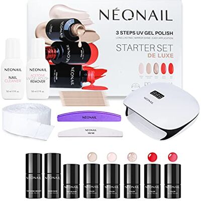 NÉONAIL NEONAIL Kit de démarrage De Luxe Rose, Rouge, Beige NÉONAIL NEONAIL Kit de démarrage De Luxe Rose, Rouge, Beige