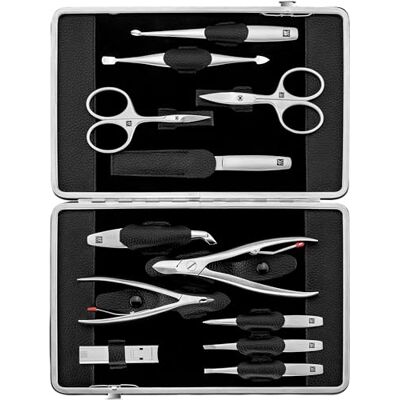 ZWILLING Manicureset (12-delig, complete set voor nagelverzorging en pedicure, echt leren etui, zwart) ZWILLING Manicureset (12-delig, complete set voor nagelverzorging en pedicure, echt leren etui, zwart)
