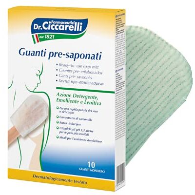 Ciccarelli Dr. Igiene Corpo Voorgezeepte handschoen 10 stuks Ciccarelli Dr. Igiene Corpo Voorgezeepte handschoen 10 stuks