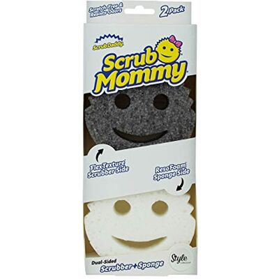 Scrub Daddy Scrub Mommy Herbruikbare spons, wasbaar, keuken en badkamer FlexTexture dubbelzijdige schuurspons, krasbestendig, voor servies en badkamer Scrub Daddy Scrub Mommy Herbruikbare spons, wasbaar, keuken en badkamer FlexTexture dubbelzijdige schuurspons, krasbestendig, voor servies en badkamer