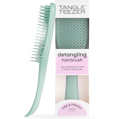 Tangle Teezer Ultimate Detangler Fijn en breekbaar, haarborstel voor kleurrijk, fijn en zacht haar, 2-traps zachte noppen, vermindert breuk, trekt niet, donker blauwgroen Tangle Teezer Ultimate Detangler Fijn en breekbaar, haarborstel voor kleurrijk, fijn en zacht haar, 2-traps zachte noppen, vermindert breuk, trekt niet, donker blauwgroen