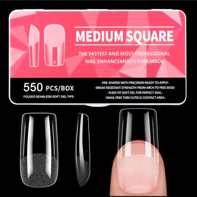 Diboniur 550 stuks Amerikaanse nagelcapsules, vierkant, 11 maten, gelnagels, volledige afdekking, halfmat, kunstnagels, voor beginners in manicure, nagelprothesist en salons, nail art thuis Diboniur 550 stuks Amerikaanse nagelcapsules, vierkant, 11 maten, gelnagels, volledige afdekking, halfmat, kunstnagels, voor beginners in manicure, nagelprothesist en salons, nail art thuis