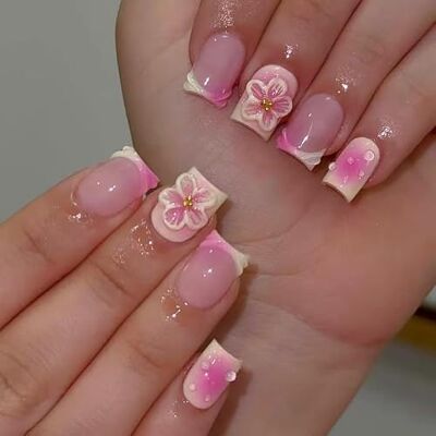 MouyouGlow kunstnagels, vierkant, roze, nude, roze, blush, Frans, 3D, gestreept, bloemen, goud, parels, kort, nageldesign, met nagellijm, roze bloemen, ombre, zomer, INS, kunstnagels MouyouGlow kunstnagels, vierkant, roze, nude, roze, blush, Frans, 3D, gestreept, bloemen, goud, parels, kort, nageldesign, met nagellijm, roze bloemen, ombre, zomer, INS, kunstnagels