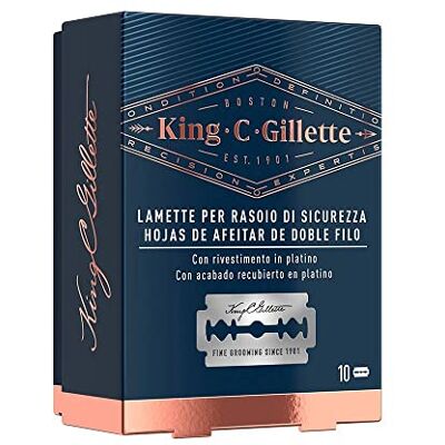 Gillette King C Hojas de Afeitar de Doble Filo 10 stuks Gillette King C Hojas de Afeitar de Doble Filo 10 stuks