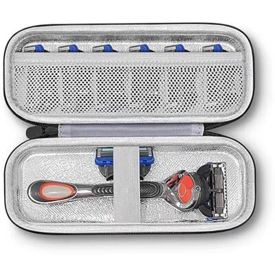 AONKE Hoes compatibel met Gillette Fusion 5 ProGlide scheermesjes met trimmer (alleen tas), blauw, etui AONKE Hoes compatibel met Gillette Fusion 5 ProGlide scheermesjes met trimmer (alleen tas), blauw, etui