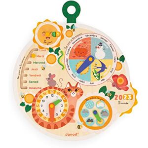 Janod Kat tijdkalender voor kinderen, educatief spel, speelgoed van hout, FSC-vanaf 3 jaar, J09623, meerkleurig, 37,6 x 41,7 x 2,7 Janod Kat tijdkalender voor kinderen, educatief spel, speelgoed van hout, FSC-vanaf 3 jaar, J09623, meerkleurig, 37,6 x 41,7 x 2,7