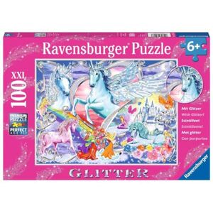 Ravensburger Kinderpuzzel 100 XXL-stukjes – de mooiste eenhoorn: glitterpuzzel Ravensburger Kinderpuzzel 100 XXL-stukjes – de mooiste eenhoorn: glitterpuzzel