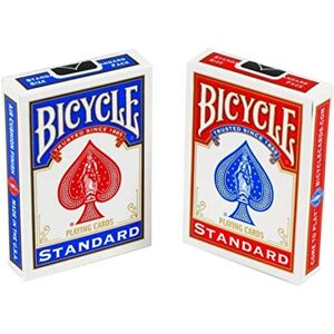 Bicycle Set van 2 speelkaarten, uniseks, rood, blauw, standaard, 88 x 63 mm Bicycle Set van 2 speelkaarten, uniseks, rood, blauw, standaard, 88 x 63 mm