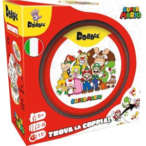 Asmodee : Dobble Super Mario, Eco-Sleeve, grappig gezelschapsspel voor het hele gezin, 2-8 spelers, 6+ jaar, editie in het Italiaans Asmodee : Dobble Super Mario, Eco-Sleeve, grappig gezelschapsspel voor het hele gezin, 2-8 spelers, 6+ jaar, editie in het Italiaans