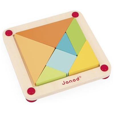 Janod Essentieel Le Tangram Educatief spel voor de eerste leeftijd van hout waterverf vanaf 2 jaar, J05070 Janod Essentieel Le Tangram Educatief spel voor de eerste leeftijd van hout waterverf vanaf 2 jaar, J05070