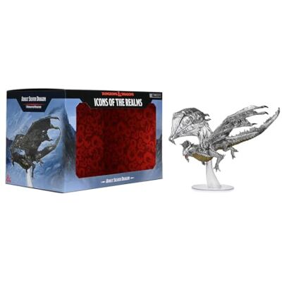 WizKids Adult Silver Dragon: D&D Icons of the Realms Miniatures WizKids Adult Silver Dragon: D&D Icons of the Realms Miniatures