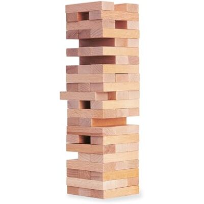 Eichhorn Stapelspel, behendigheidsspel voor het hele gezin, balance-toren van onbehandeld hout, 54-delig, geschikt vanaf 5 jaar. Eichhorn Stapelspel, behendigheidsspel voor het hele gezin, balance-toren van onbehandeld hout, 54-delig, geschikt vanaf 5 jaar.
