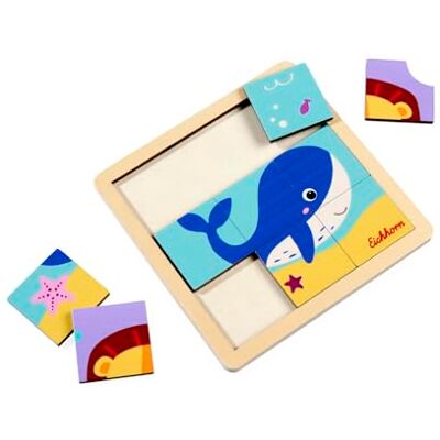 Eichhorn Grappige puzzel in frame: 10-delige puzzel met leeuw en walvis ter bevordering van motoriek, concentratie en fantasie, kleurrijke houten puzzel met legframe, vanaf Eichhorn Grappige puzzel in frame: 10-delige puzzel met leeuw en walvis ter bevordering van motoriek, concentratie en fantasie, kleurrijke houten puzzel met legframe, vanaf