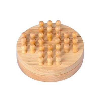 Engelhart 200117 Solitaire Rondom van hout 12 cm Bordspel Geduld spel Reizen Rubber hout Logica Cadeau Solo Vanaf 6 jaar Engelhart 200117 Solitaire Rondom van hout 12 cm Bordspel Geduld spel Reizen Rubber hout Logica Cadeau Solo Vanaf 6 jaar