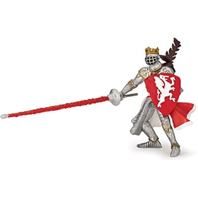 Papo Koning met de Rode Draak De Middeleeuwse Wereld Figuur, 39386 Papo Koning met de Rode Draak De Middeleeuwse Wereld Figuur, 39386