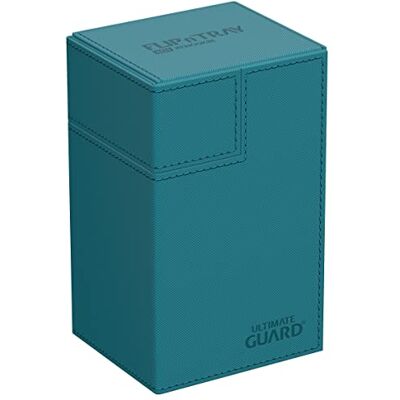 Ultimate Guard Flip`n`n`Tray 80+ XenoSkin Monocolor Petrol Blauw Ultimate Guard Flip`n`n`Tray 80+ XenoSkin Monocolor Petrol Blauw