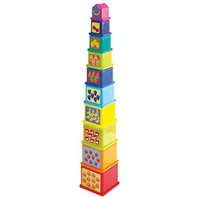 COLORBABY Play 44285 vierkante kubus toren COLORBABY Play 44285 vierkante kubus toren
