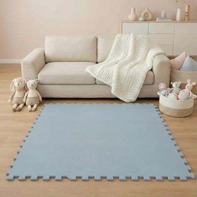 LittleTom 9-delige vloermat voor baby's vanaf de eerste maand – 30 x 30 cm – tegels van EVA-schuim – zacht speeloppervlak voor de ontwaking – vierkanten antislip puzzel – bekleding voor de kinderkamer LittleTom 9-delige vloermat voor baby's vanaf de eerste maand – 30 x 30 cm – tegels van EVA-schuim – zacht speeloppervlak voor de ontwaking – vierkanten antislip puzzel – bekleding voor de kinderkamer